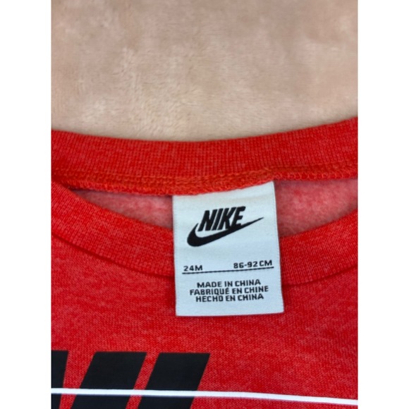 Nike Toddler Boys 2 Piece Set Red Black Sweatshirt Pants Size 24M - Picture 5 of 9